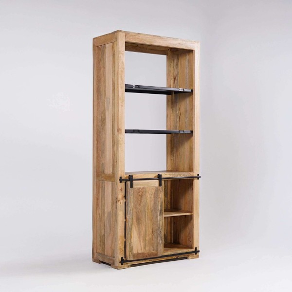 Bibliothèque bois et métal 90cm - Paris