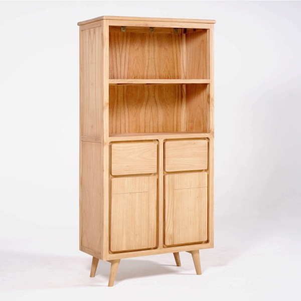 Buffet haut en bois massif 2 portes 90cm - Pragati