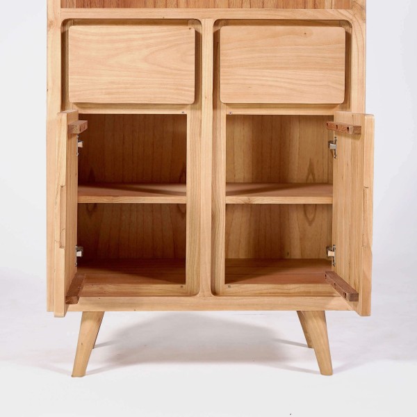 Buffet haut en bois massif 2 portes 90cm - Pragati