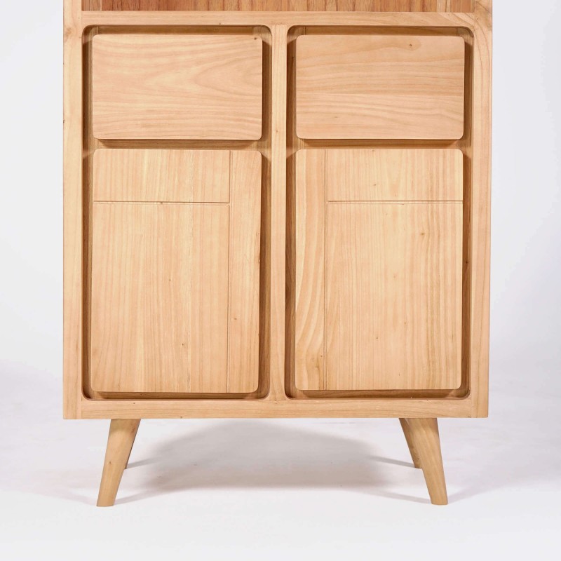 Buffet haut en bois massif 2 portes 90cm - Pragati