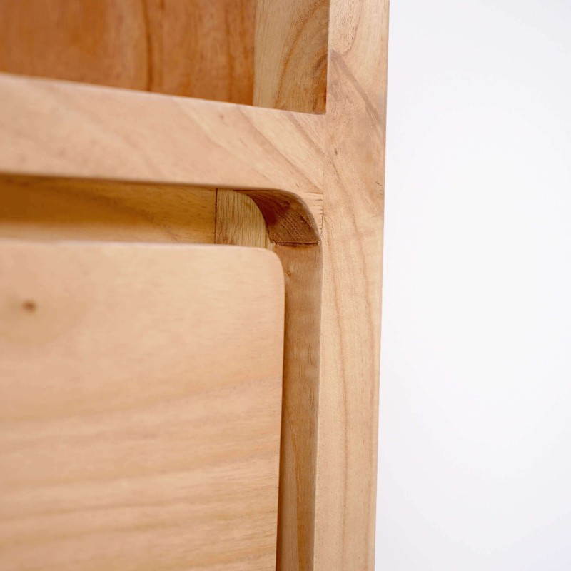 Buffet haut en bois massif 2 portes 90cm - Pragati
