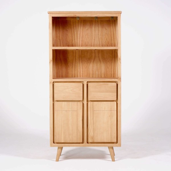 Buffet haut en bois massif 2 portes 90cm - Pragati
