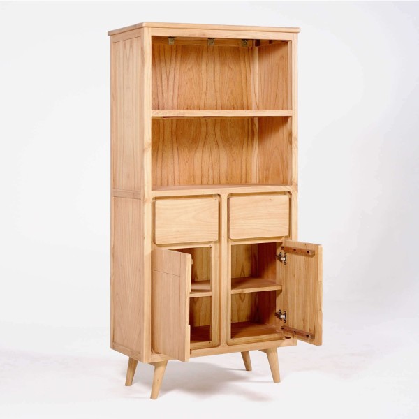 Buffet haut en bois massif 2 portes 90cm - Pragati
