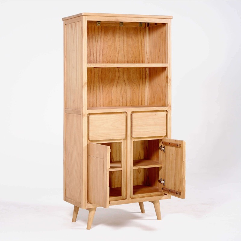 Buffet haut en bois massif 2 portes 90cm - Pragati