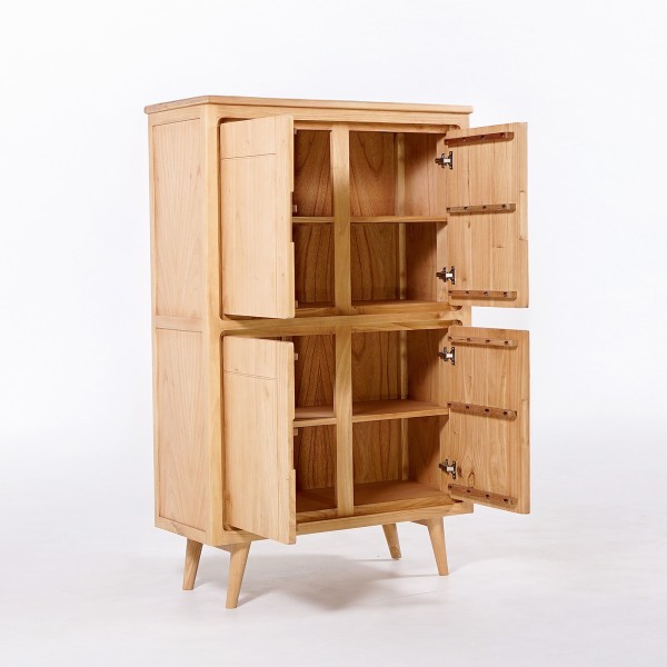 Buffet haut en bois massif 4 portes - Pragati