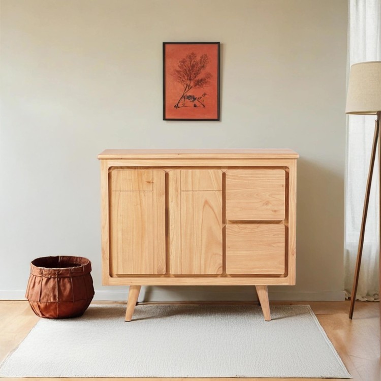 Buffet en bois naturel 105 cm - Pragati
