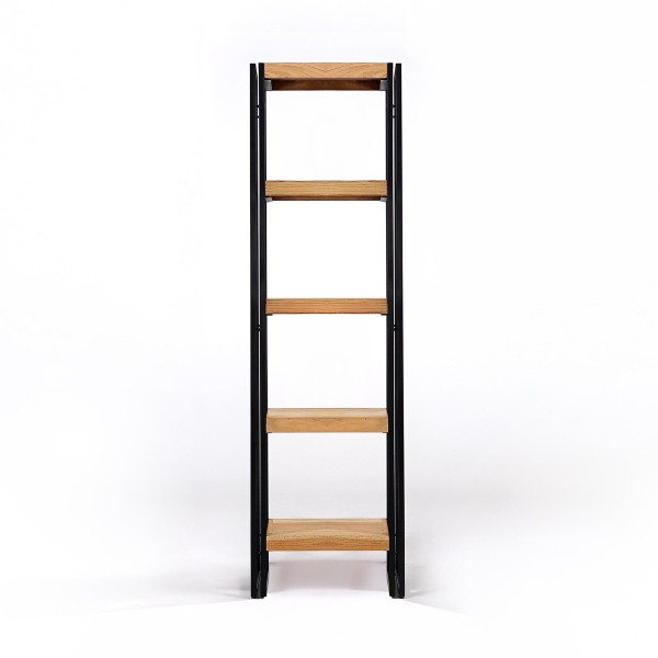 Colonne industrielle en bois massif et métal 50 x 180 - Liverpool