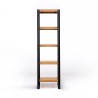 Colonne industrielle en bois massif et métal 50 x 180 - Liverpool