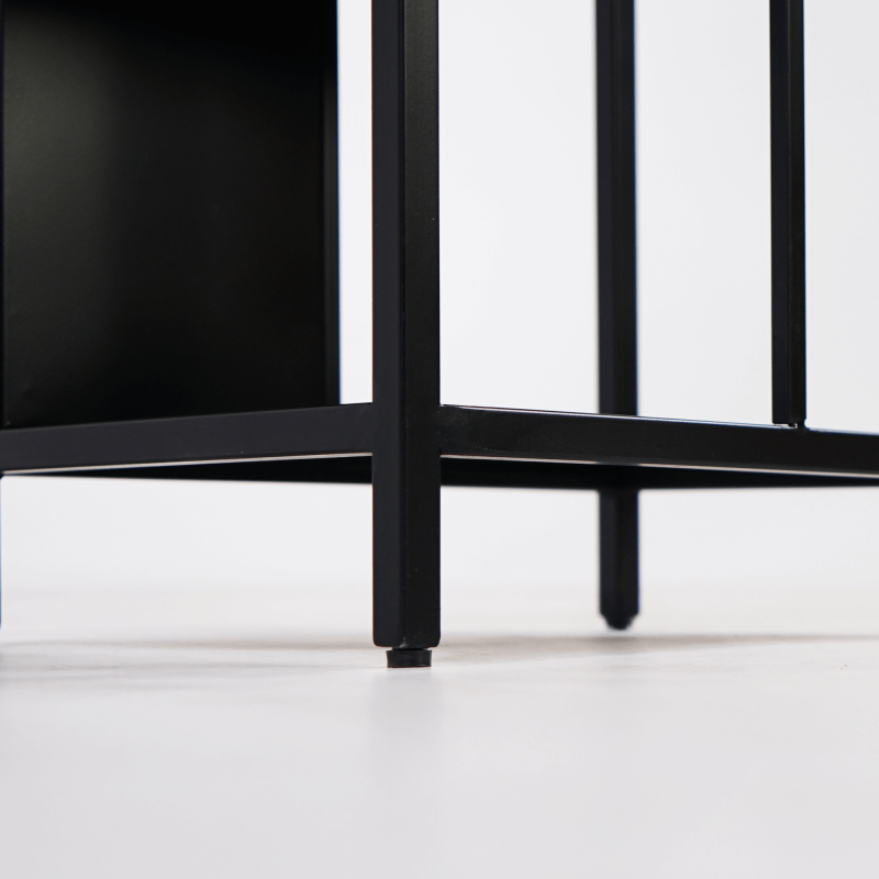 Étagère en métal noir 40 x 180 cm - New York