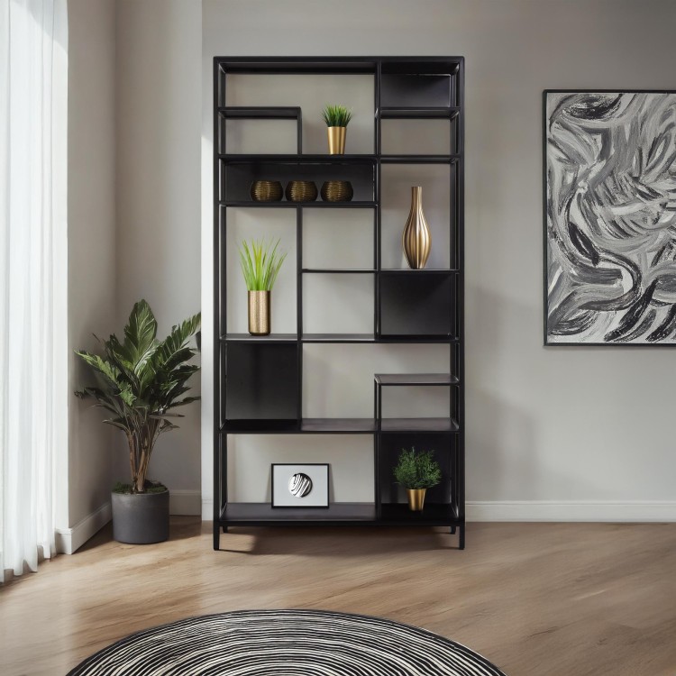 Étagère en métal noir 90 x 180 cm - New York