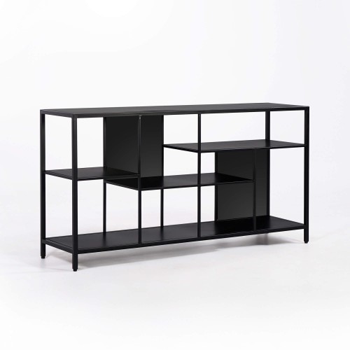 Étagère en métal noir 140 x 75 cm - New York