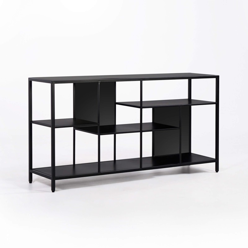 Étagère en métal noir 140 x 75 cm - New York