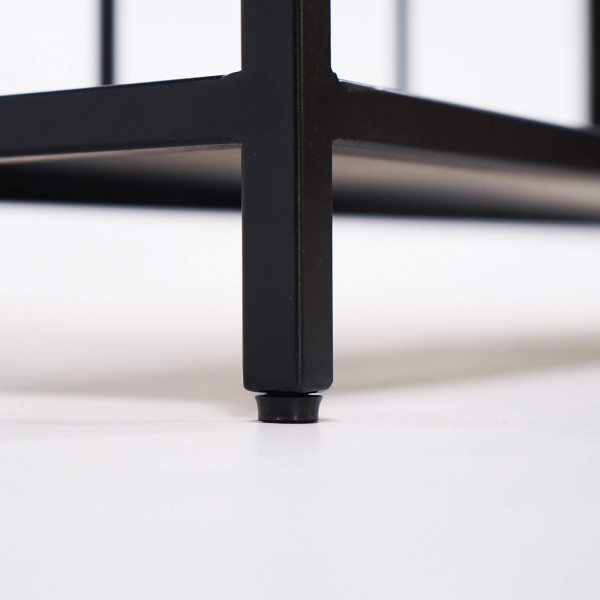 Étagère en métal noir 140 x 75 cm - New York