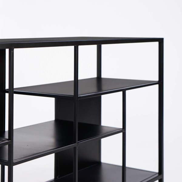 Étagère en métal noir 140 x 75 cm - New York