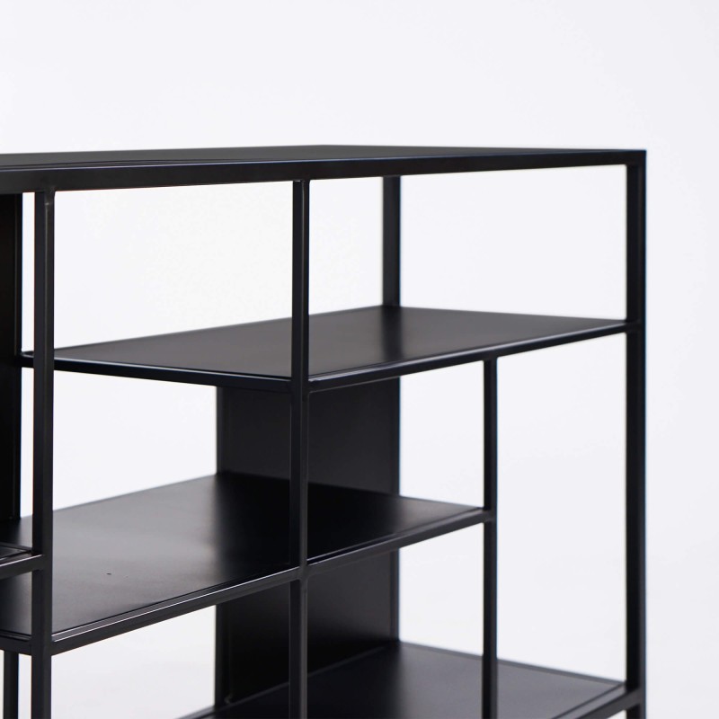 Étagère en métal noir 140 x 75 - New York