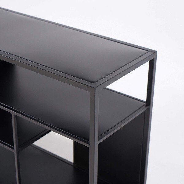 Étagère en métal noir 140 x 75 cm - New York