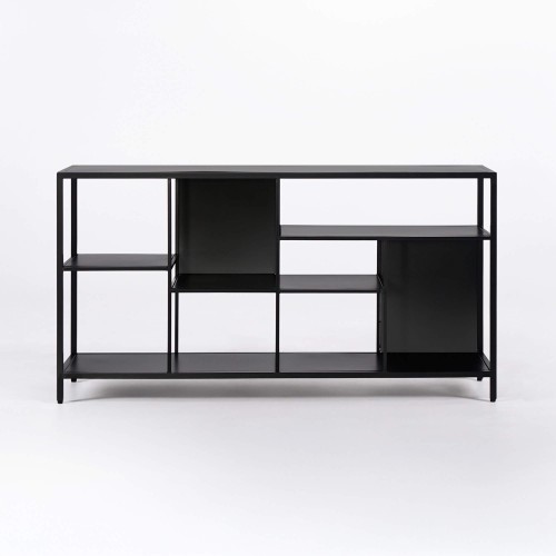 Étagère en métal noir 140 x 75 cm - New York