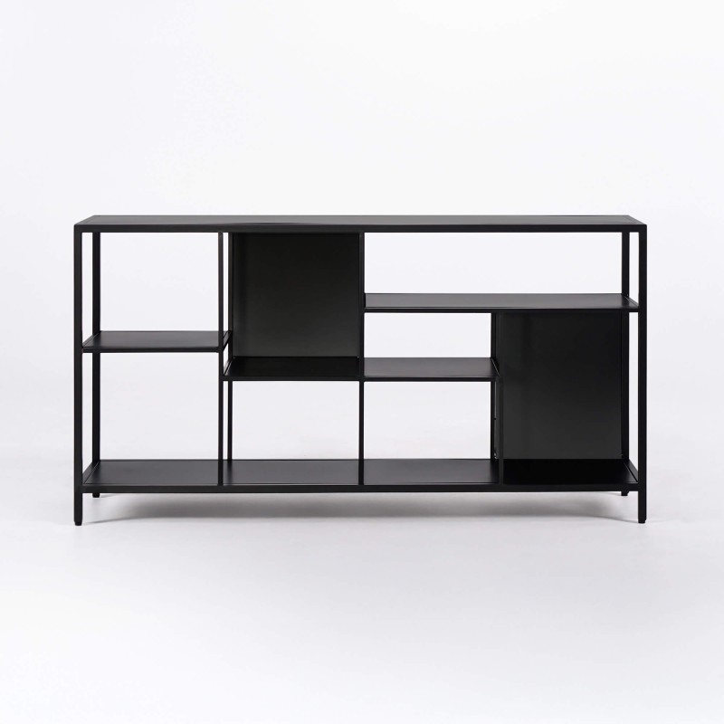 Étagère en métal noir 140 x 75 cm - New York