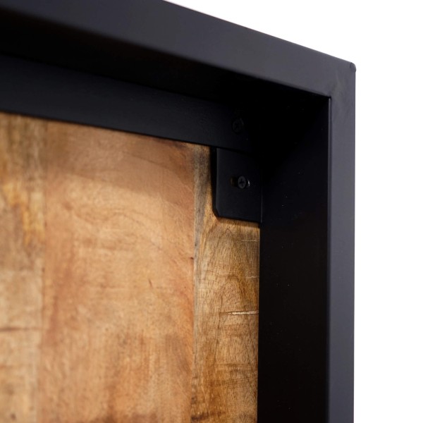 Meuble TV 160 cm en bois massif et métal - Kansas