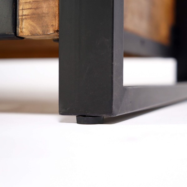 Meuble TV 200 cm en bois massif et métal  - Kansas