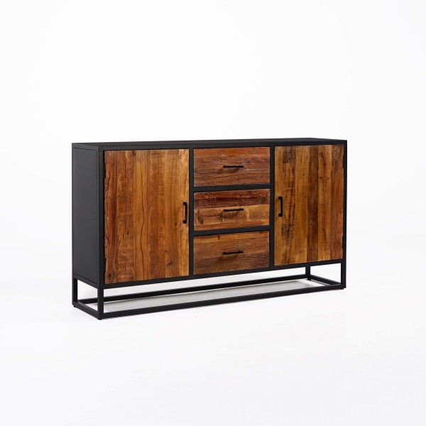 Buffet 160 cm en bois recyclé - Recycled