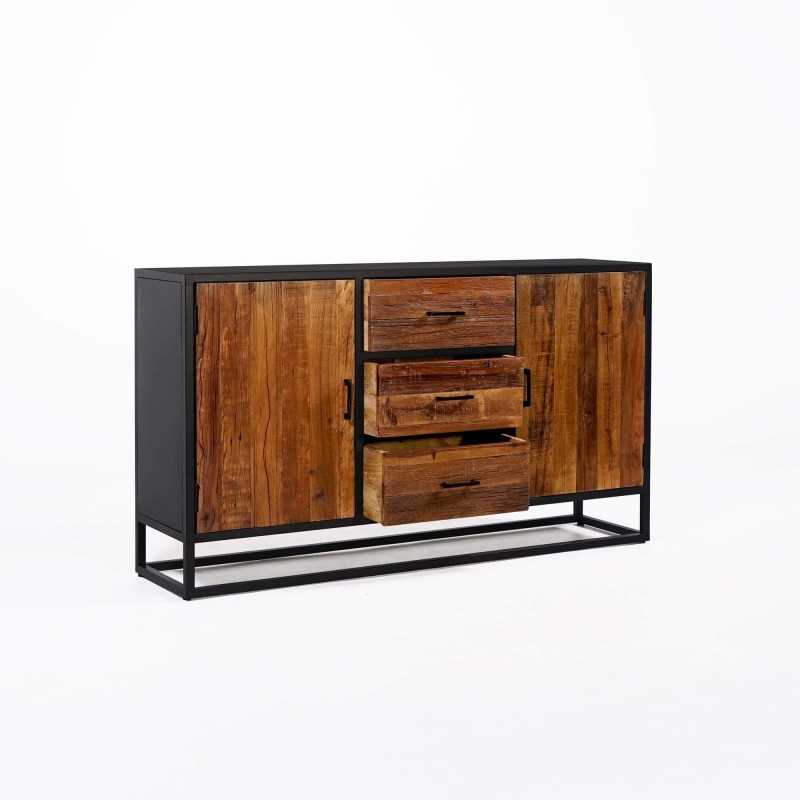 Buffet 160 cm en bois recyclé - Recycled