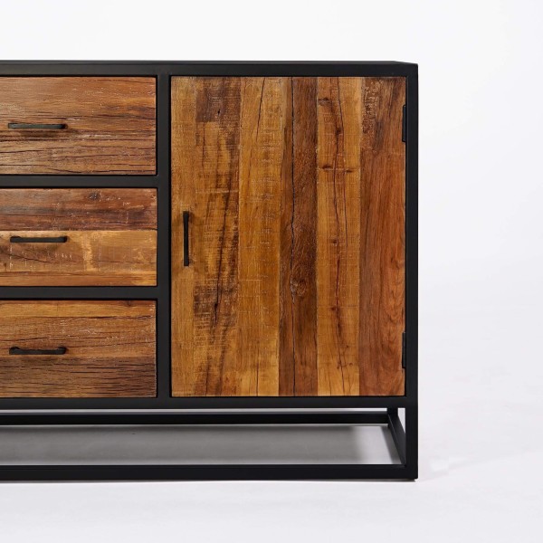 Buffet 160 cm en bois recyclé - Recycled