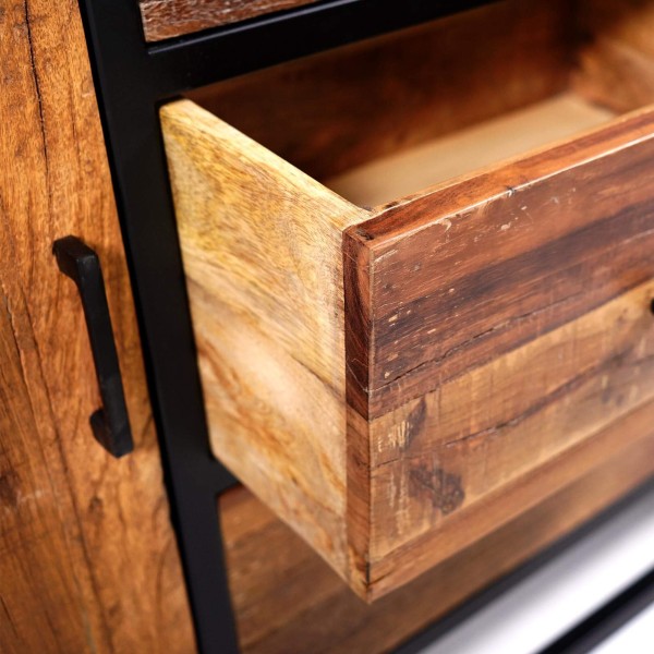 Buffet 160 cm en bois recyclé - Recycled