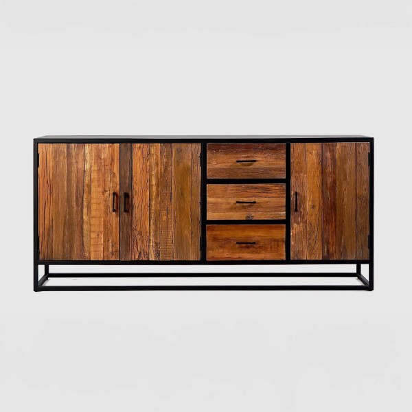 Buffet 200 cm en bois recyclé - Recycled
