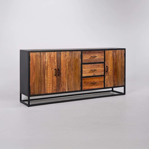 Buffet 200 cm en bois recyclé - Recycled