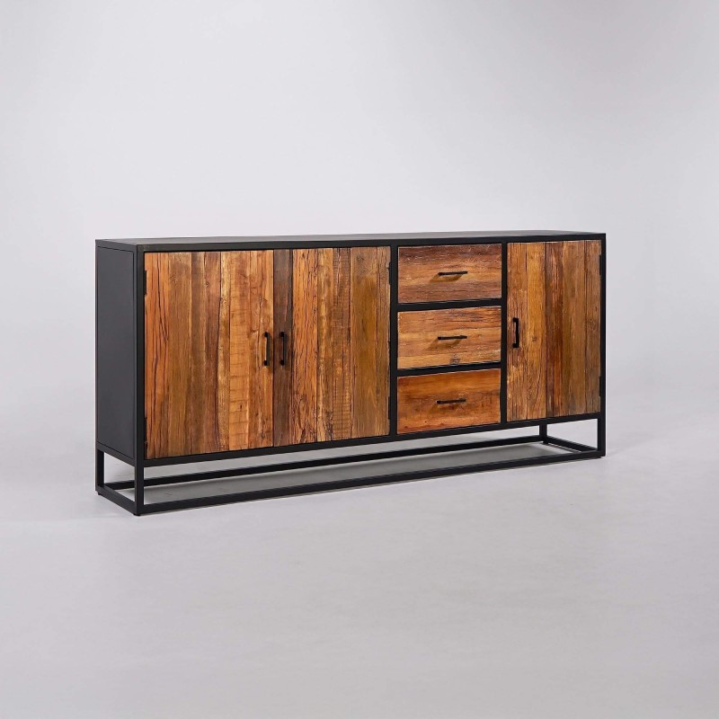 Buffet 200 cm en bois recyclé - Recycled