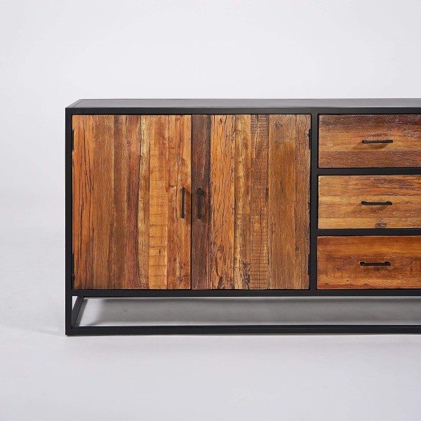 Buffet 200 cm en bois recyclé - Recycled