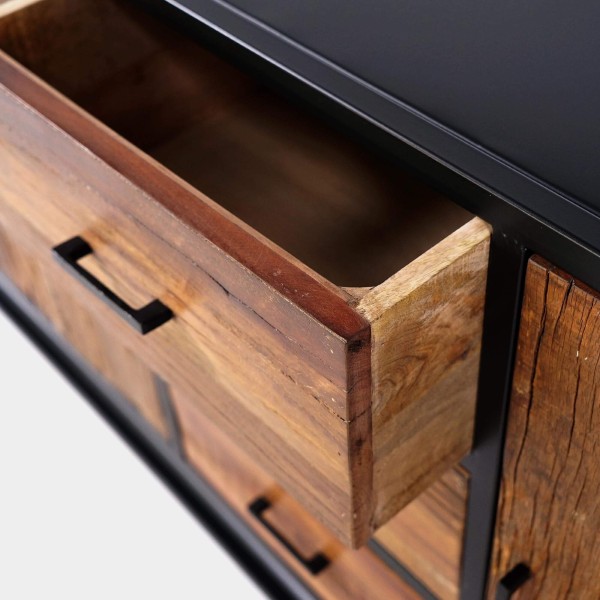 Buffet 200 cm en bois recyclé - Recycled