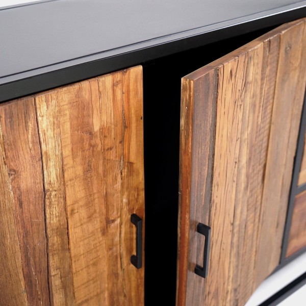 Buffet 200 cm en bois recyclé - Recycled