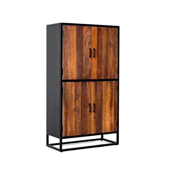 Buffet haut 90cm en bois recyclé - Recycled