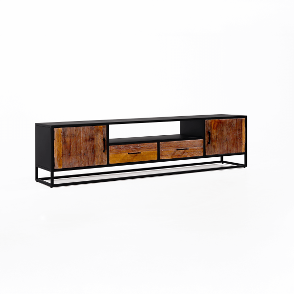 Meuble TV en bois recyclé 200 cm - Recycled