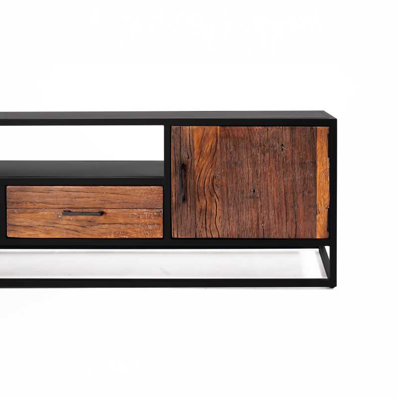 Meuble TV en bois recyclé 200 cm - Recycled