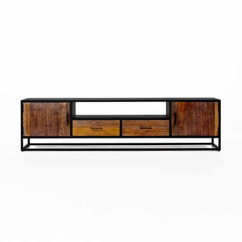 Meuble TV en bois recyclé 200 cm - Recycled