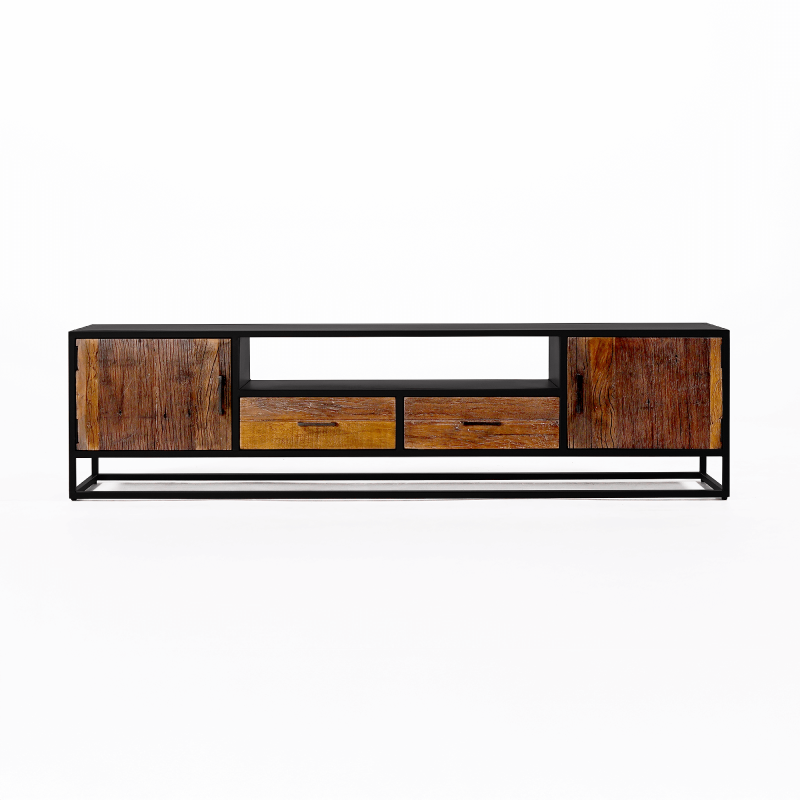 Meuble TV en bois recyclé 200 cm - Recycled