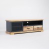 Meuble TV 150 cm en bois massif et métal - Cambridge