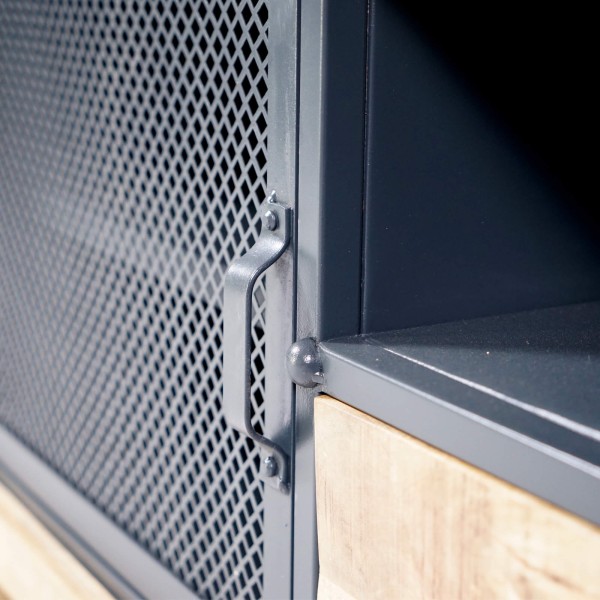 Meuble TV 150 cm en bois massif et métal - Cambridge