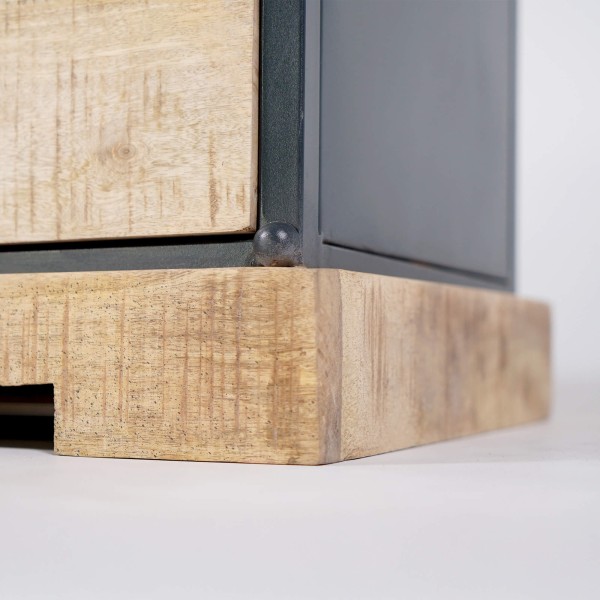 Meuble TV 150 cm en bois massif et métal - Cambridge