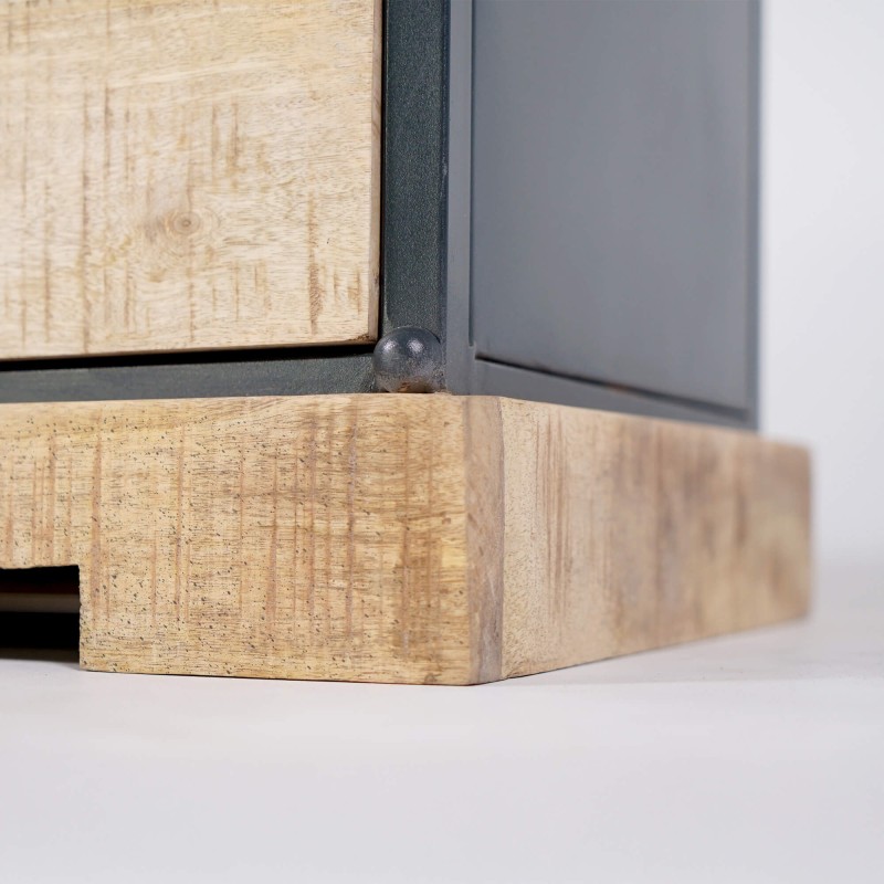 Meuble TV 150 cm en bois massif et métal - Cambridge