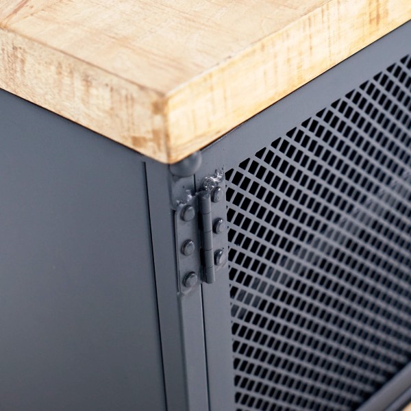 Meuble TV 150 cm en bois massif et métal - Cambridge