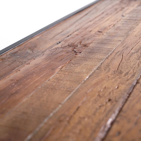 Console industrielle en bois recyclé - Recycled