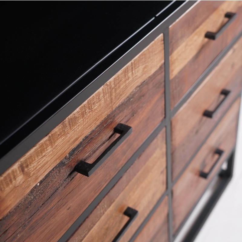 Armoire industrielle en bois recyclé - Recycled