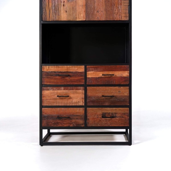 Armoire industrielle en bois recyclé - Recycled