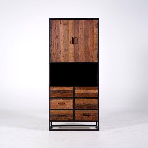 Armoire industrielle en bois recyclé - Recycled