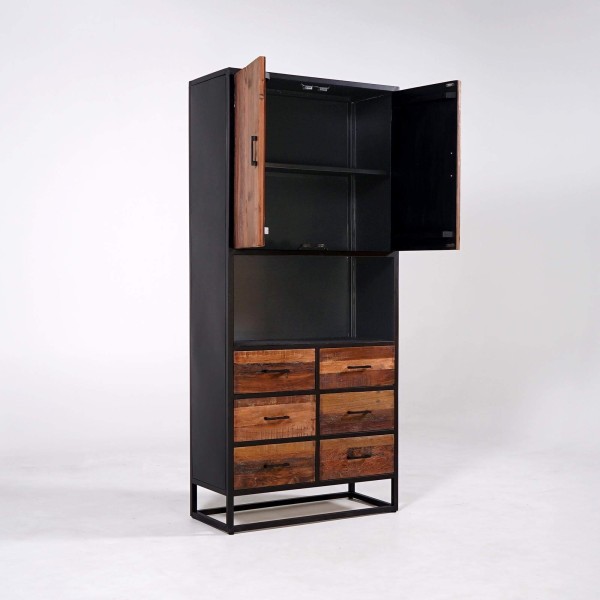 Armoire industrielle en bois recyclé - Recycled