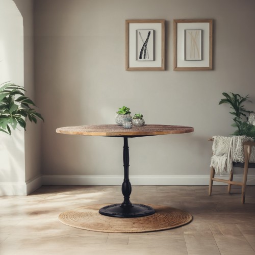 Table ronde industrielle bistrot